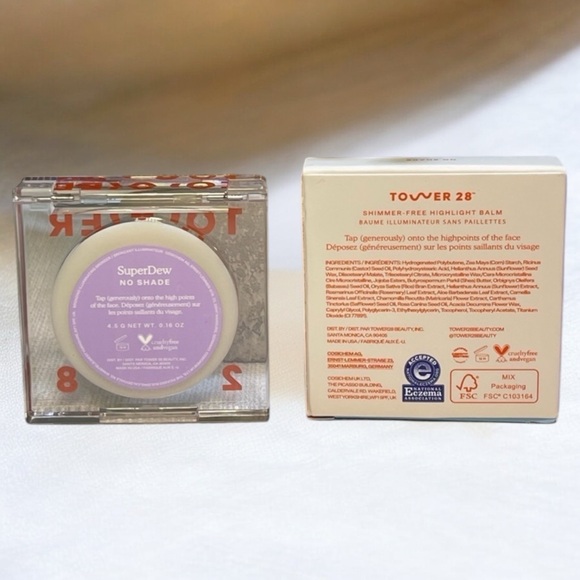 Tower 28 Super Dew Shimmer-Free Highlight Balm No Shade NIB - Picture 4 of 4